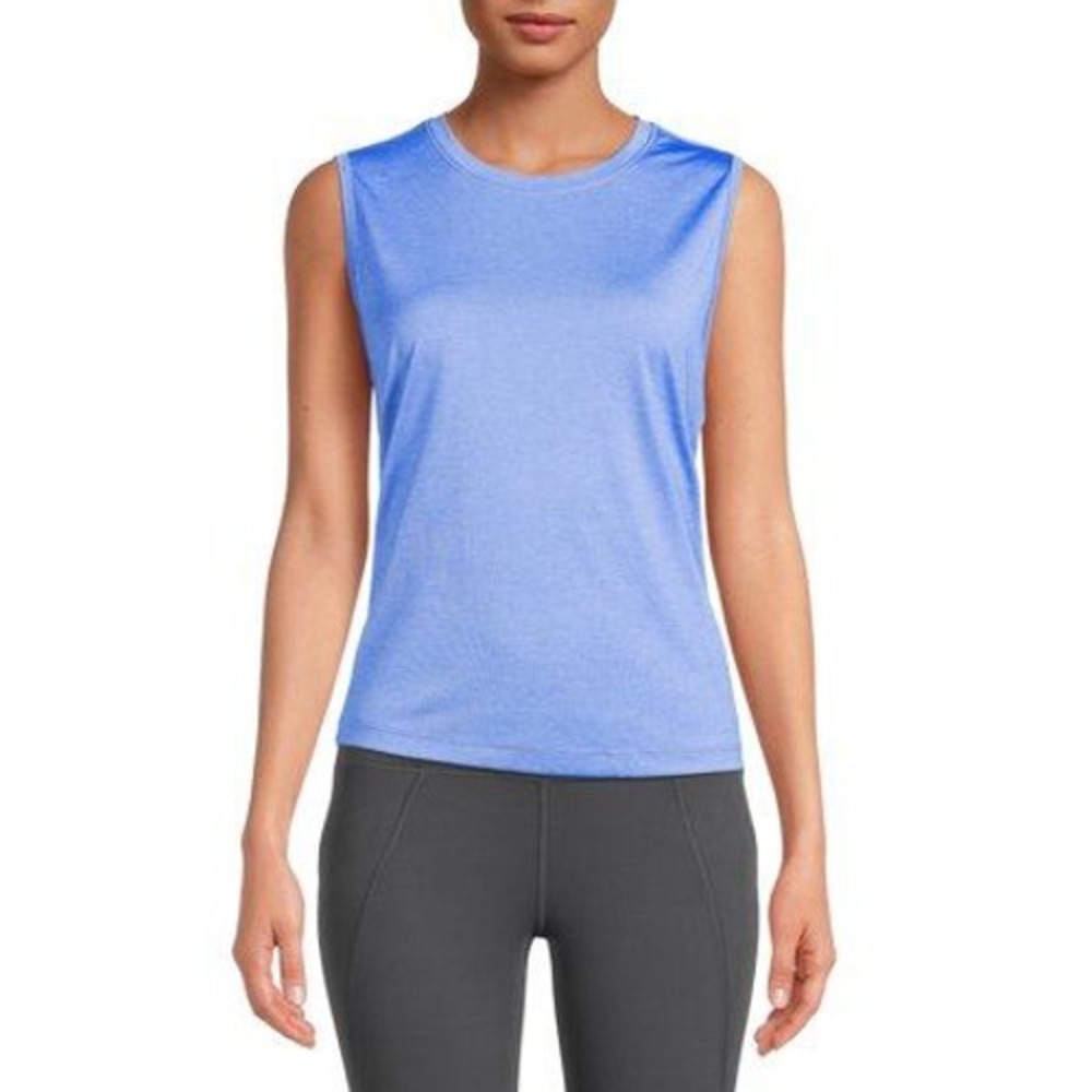 Avia Performance Tank Top Women L 12-14 Blue Like New Sleeveless Activewear